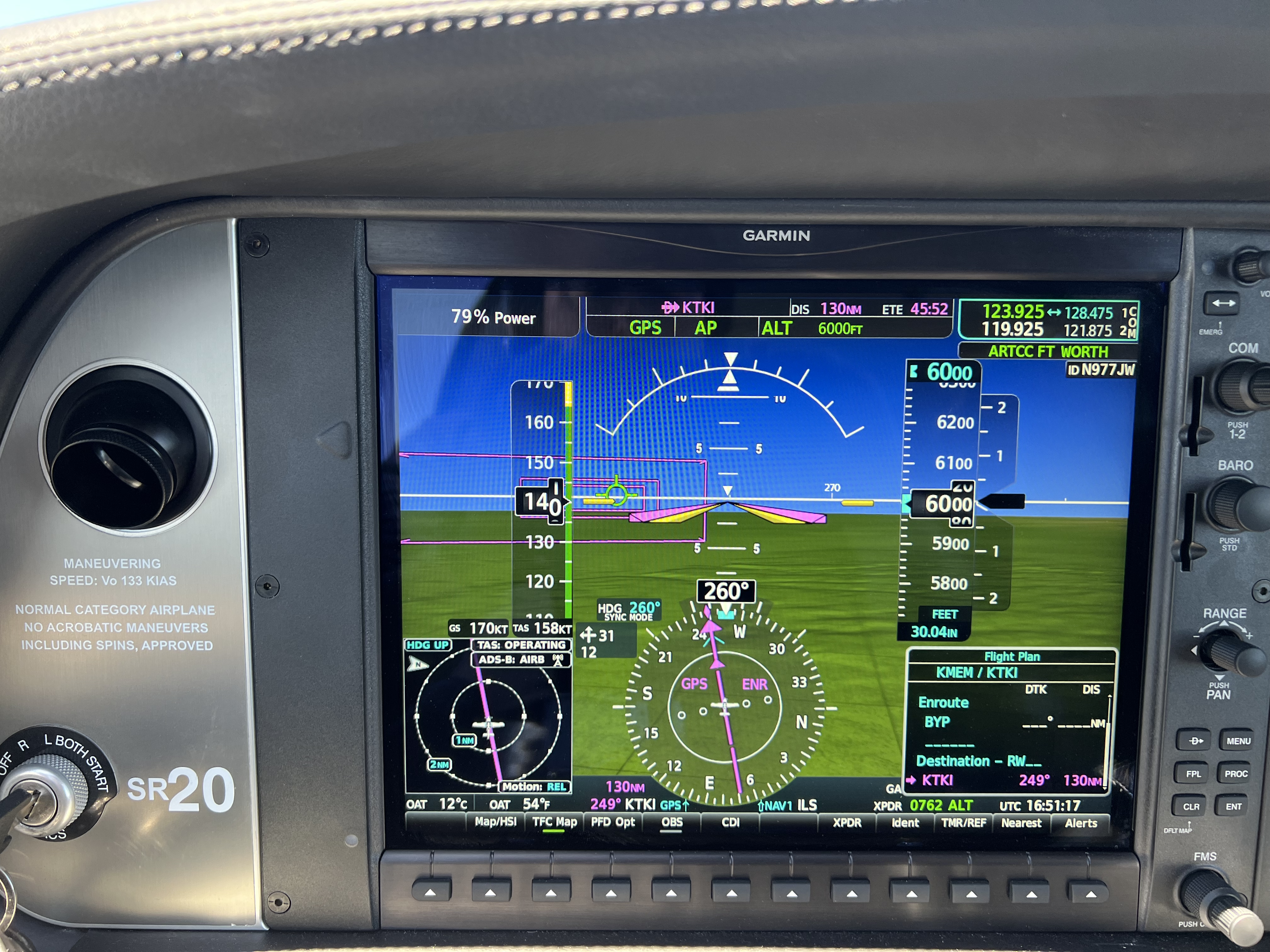 PFD Tailwind and Crosswind